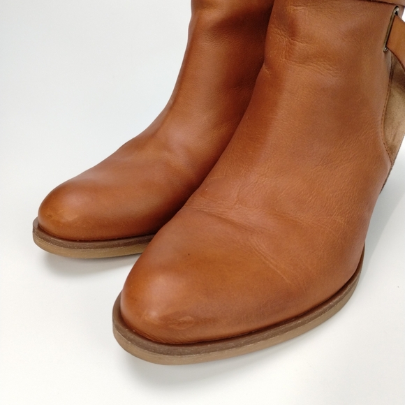 Korks Leather Joelle Boots Brown Western Boho Ankle Bootie Back Zipper Size 10 - Picture 12 of 15